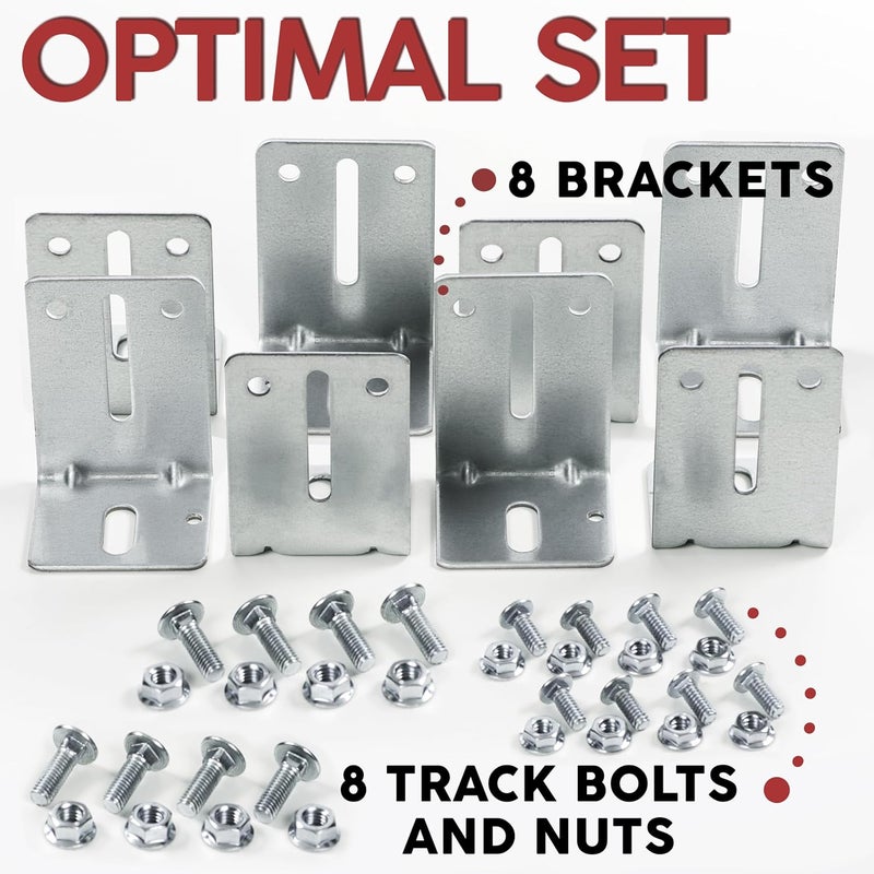 Granatan Garage Door Track Jamb Bracket J6, 8 Pack Garage Door Track Bracket, Heavy Duty Garage Door Parts for Garage Door Reinforcement - Image 3